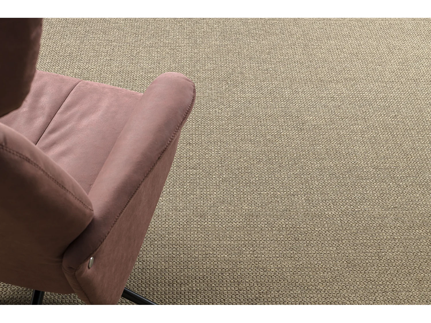 Wollen tapijt VILLA 8986/69500 Enkele kleur SIZAL, platgeweven donker  160x230 cm