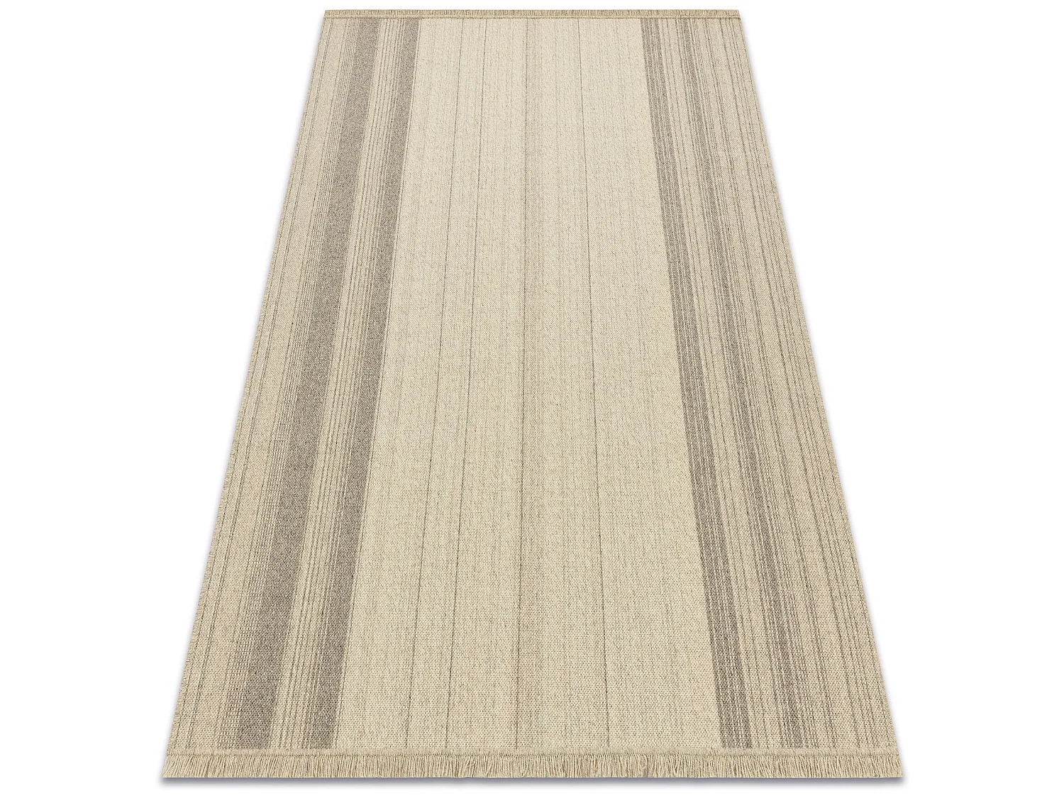 Tapis en laine VILLA 7796/72800 Rayures SIZAL, tissé à plat beige 120x170 cm