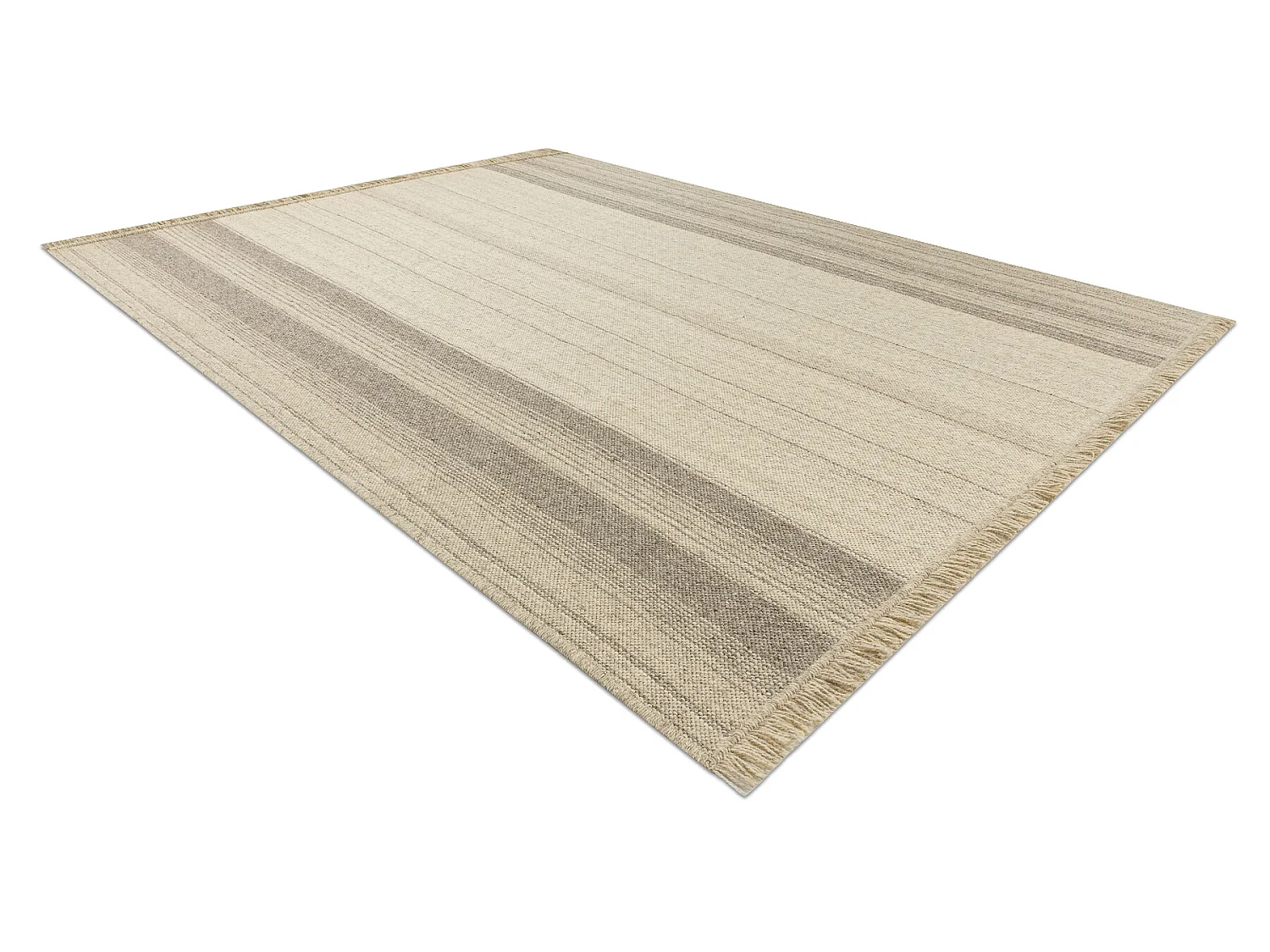 Tapis en laine VILLA 7796/72800 Rayures SIZAL, tissé à plat beige 120x170 cm