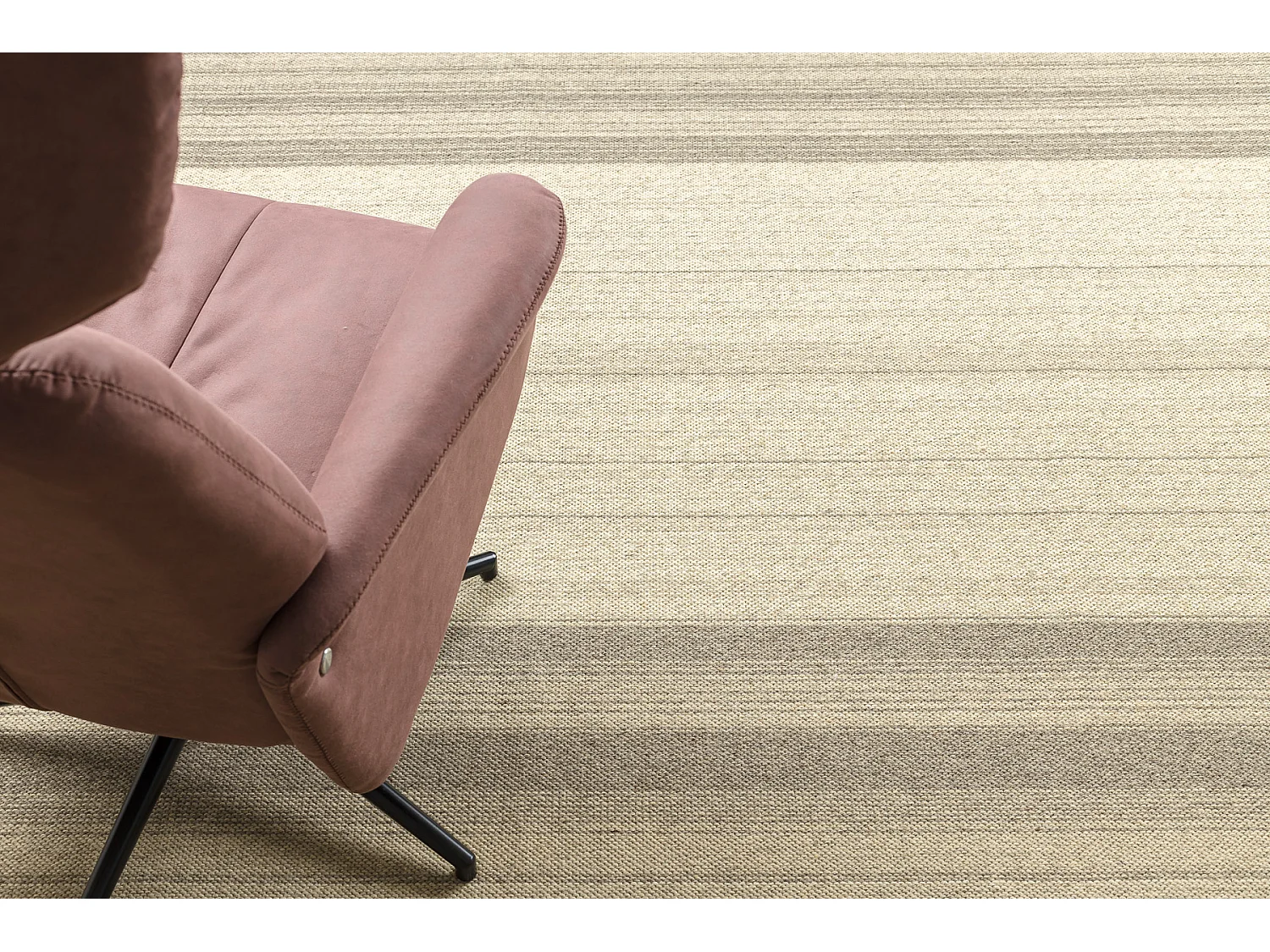 Tapis en laine VILLA 7796/72800 Rayures SIZAL, tissé à plat beige 120x170 cm