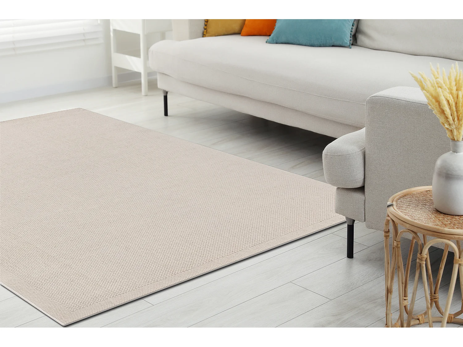 Dywan wełniany VILLA 8986/68200 Jednolity SIZAL, płaskotkany beż 200x300 cm