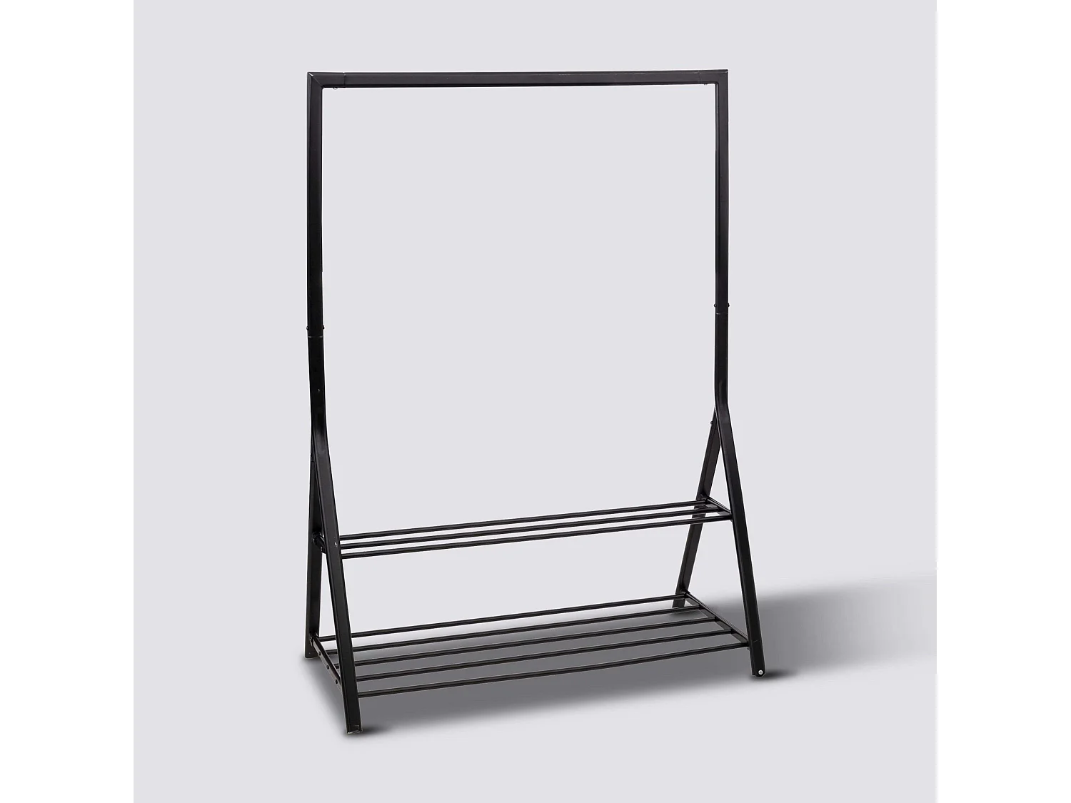 Penderie Portant à vêtements avec étagères en Fer Noir H 167 cm