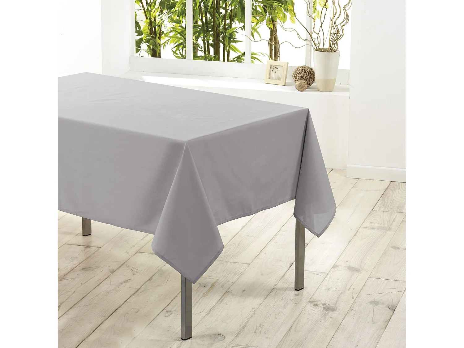 Nappe Antitache "Essentiel" 140x300cm Gris