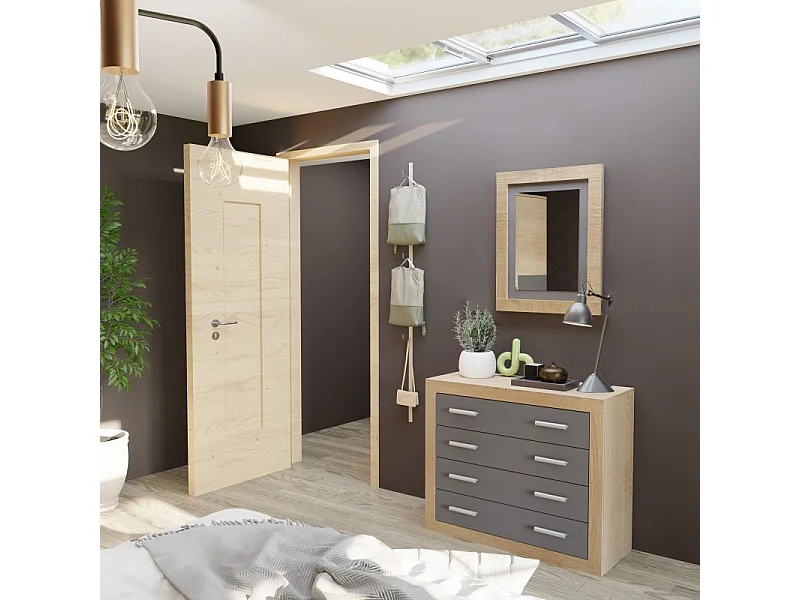 Espejo rectangular Kira Cambria - Grafito