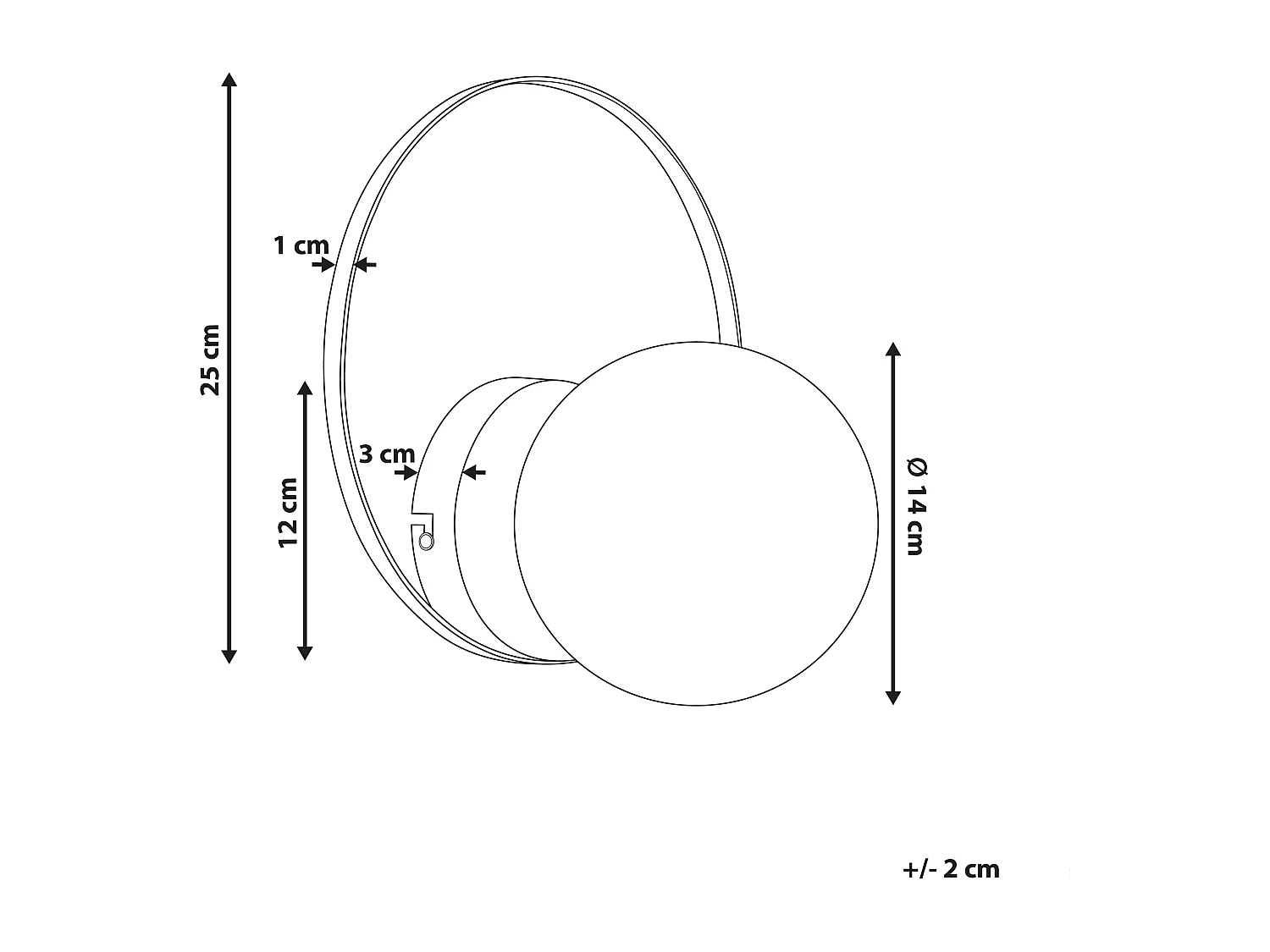 Wandlampe SNOWY Metall Gold