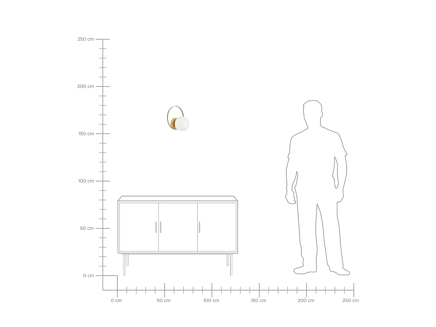 Wandlampe SNOWY Metall Gold