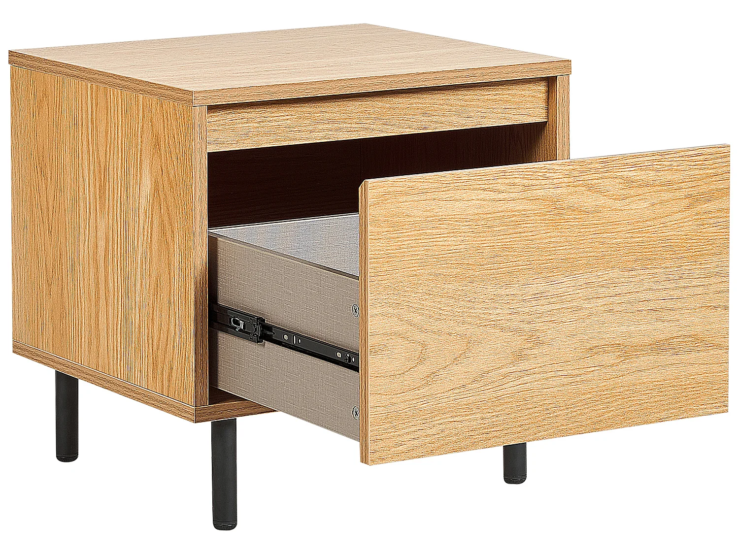 Mesa de cabeceira com gaveta NIKEA Castanho claro