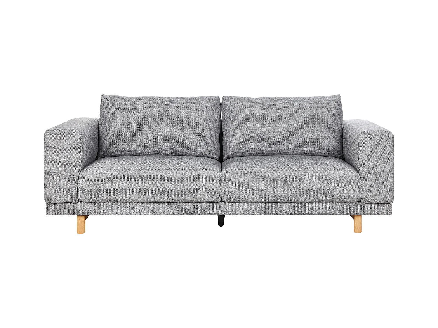 Sofa NIVALA Stoff Hellgrau 3-Sitzer