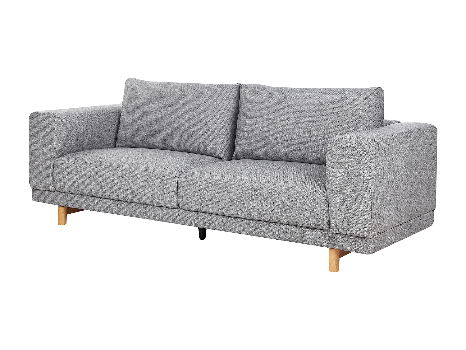 Sofa NIVALA Stoff Hellgrau 3-Sitzer