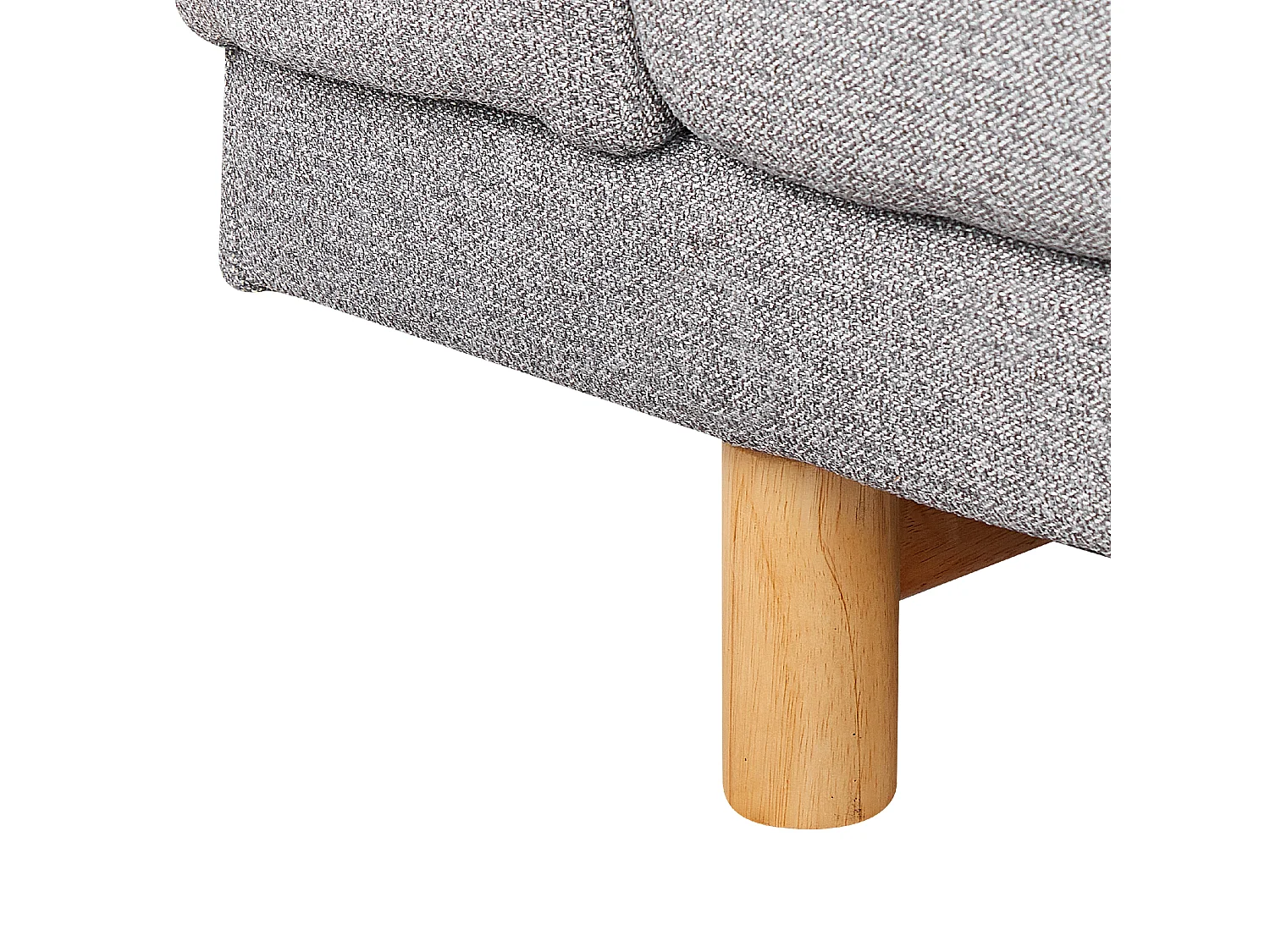 Sofa NIVALA Stoff Hellgrau 3-Sitzer