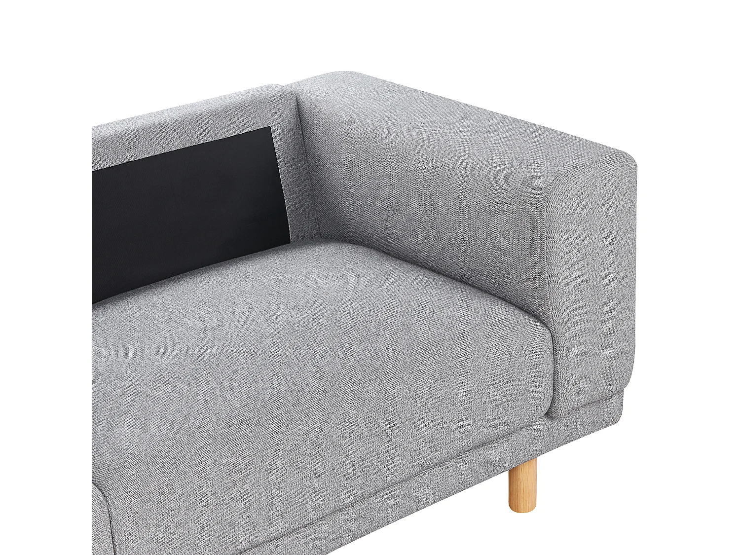 Sofa NIVALA Stoff Hellgrau 3-Sitzer