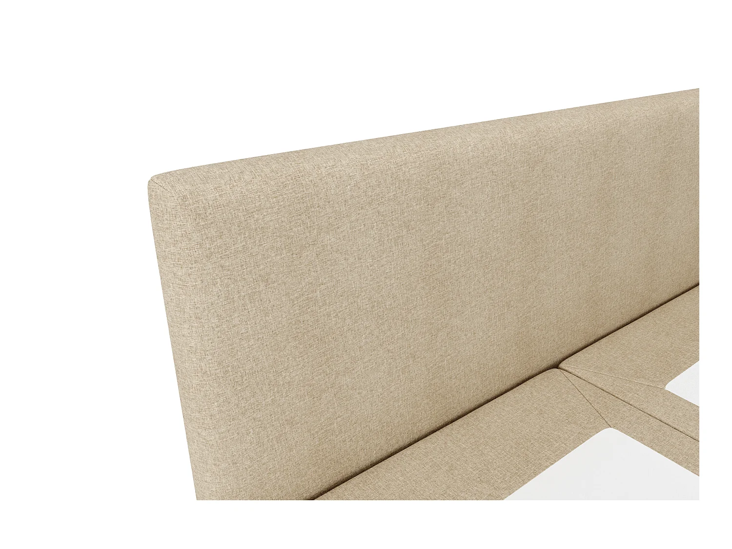 Conjunto completo boxspring cabecero + somier + colchón + topper - 160 x 200 cm - Tela - Beige - ONAN de YSMÉE