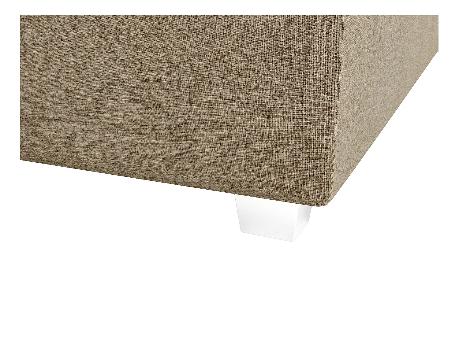 Complete set met boxspring en hoofdbord + bedbodem + matras + topmatras - 180 x 200 cm - Stof - Beige - ONAN van YSMÉE