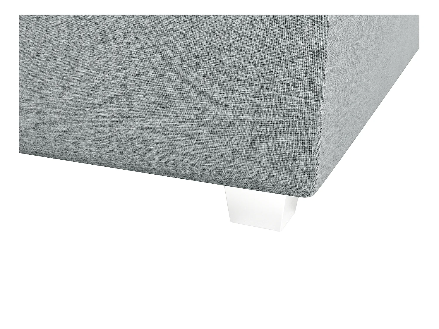 Ensemble complet boxspring tête de lit + sommier + matelas + surmatelas - 140 x 200 cm - Tissu - Gris clair - ONAN de YSMÉE