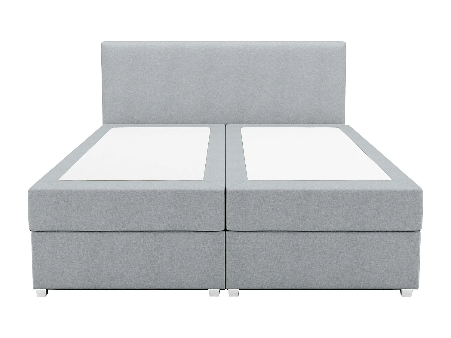 Set completo boxspring Testata + Rete a doghe + Materasso + topper 160 x 200 cm Tessuto Grigio - ONAN di YSMÉE