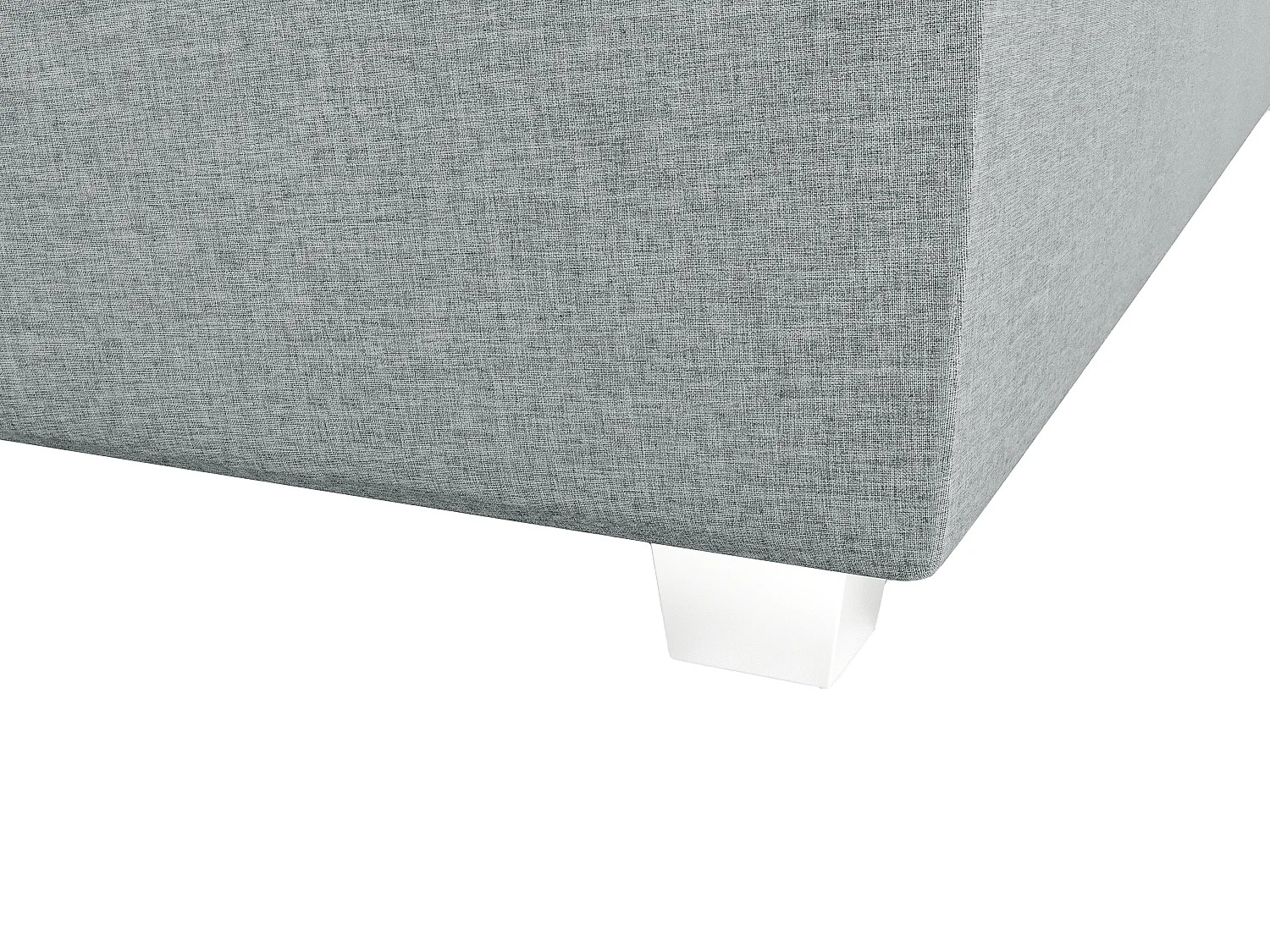 Ensemble complet boxspring tête de lit + sommier + matelas + surmatelas - 180 x 200 cm - Tissu - Gris clair - ONAN de YSMÉE