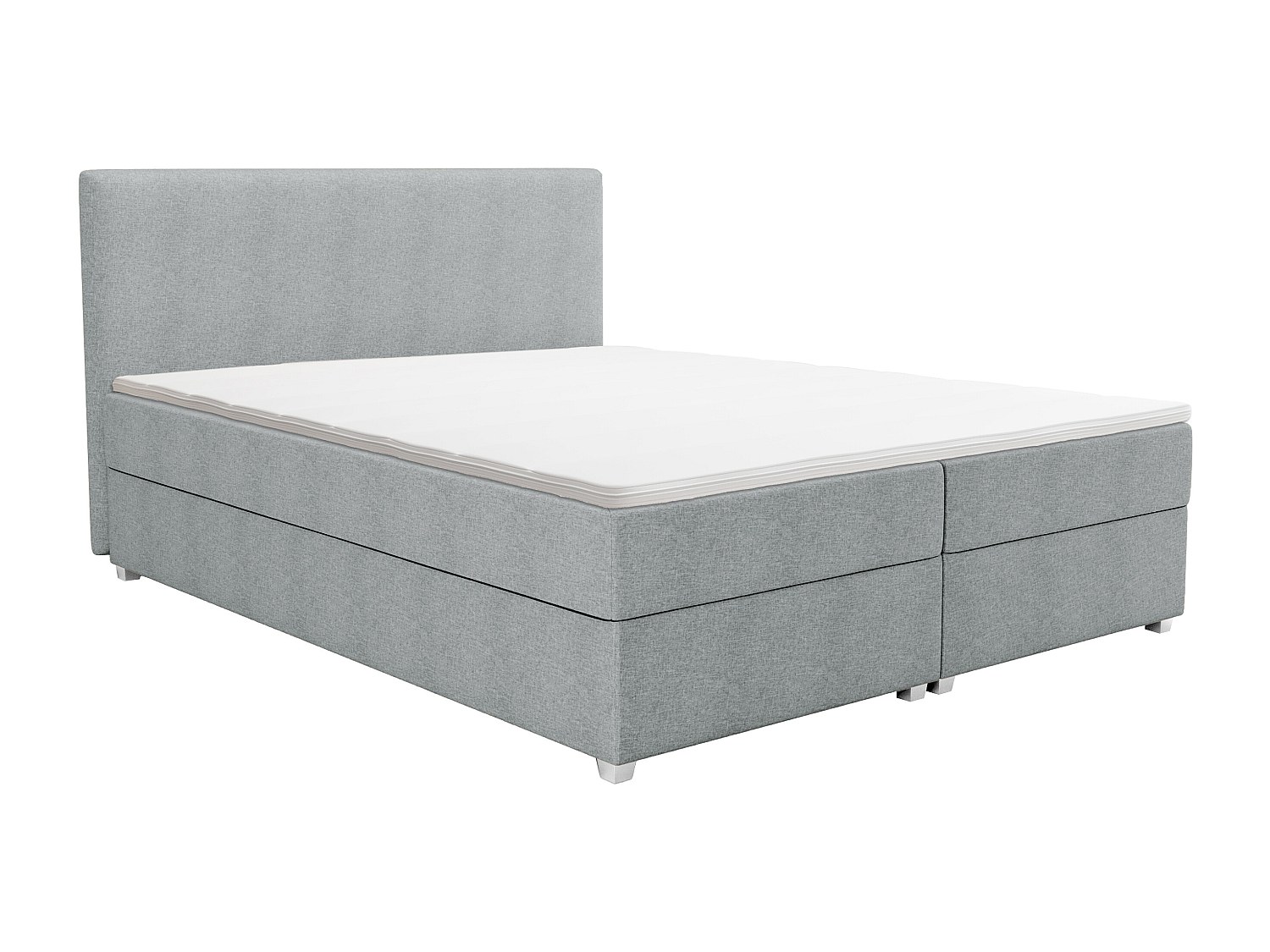 Boxspringbett komplett mit Bett-Kopfteil + Lattenrost + Matratze + Topper - günstig online kaufen