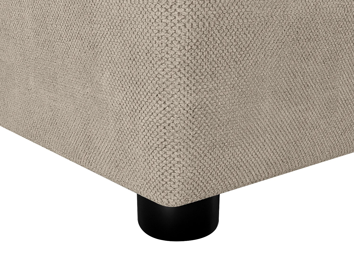 Cama con cabecero capitoné + canapés abatibles + colchón + sobrecolchón - 180 x 200 cm - Tela - Topo - KIDA de YSMÉE