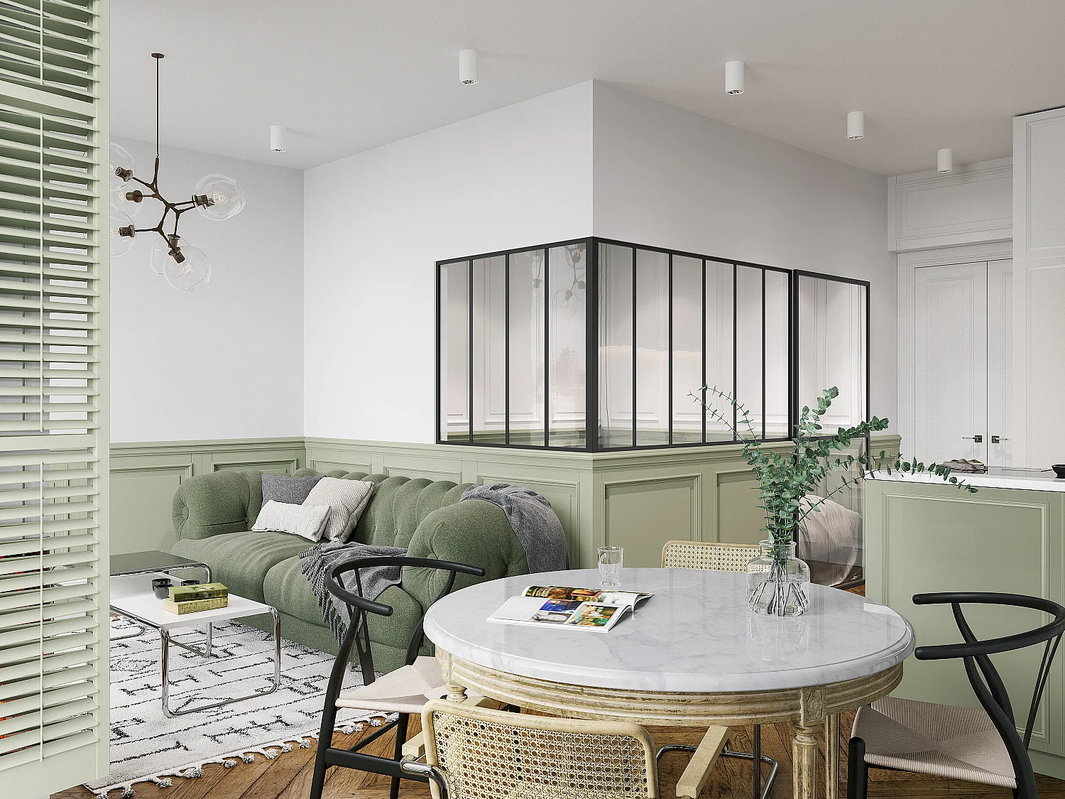 Verrière d'angle d'atelier en aluminium thermolaqué - L180 x L120 x H105 - Noir - BAYVIEW