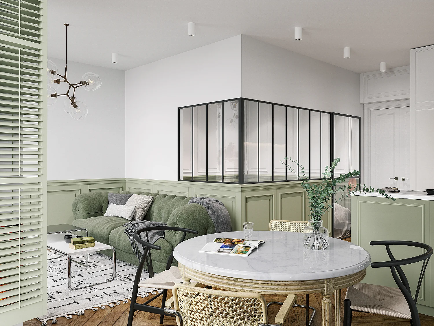 Verrière d'angle d'atelier en aluminium thermolaqué - L210 x L120 x H105 - Noir - BAYVIEW