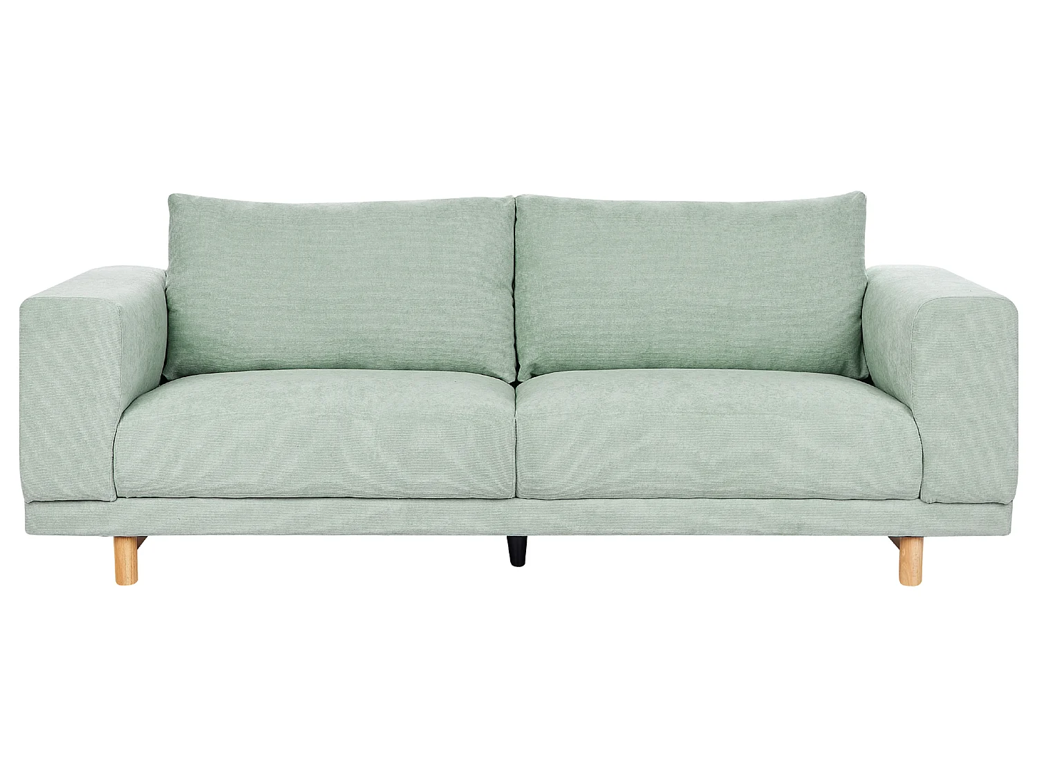 Canapé 3 places NIVALA Velours côtelé Vert menthe
