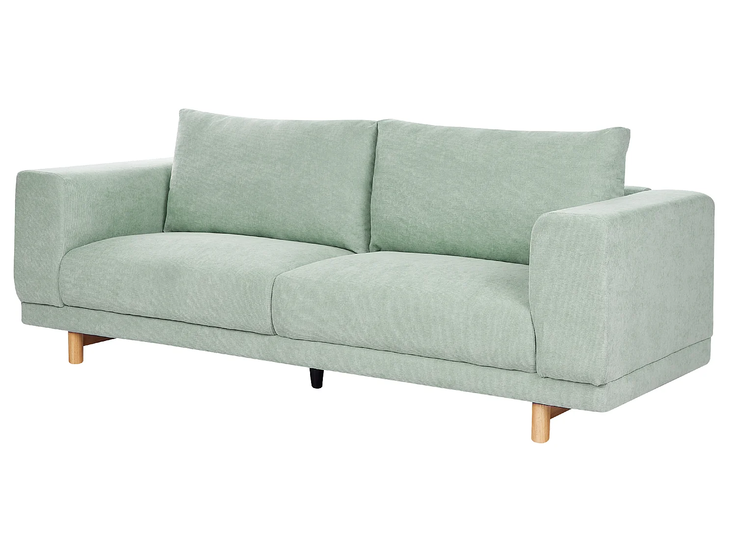 Canapé 3 places NIVALA Velours côtelé Vert menthe