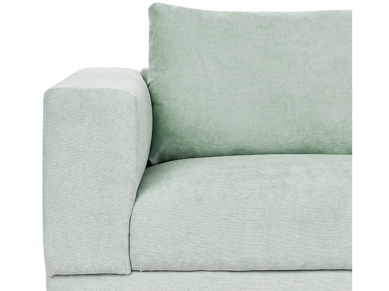 Canapé 3 places NIVALA Velours côtelé Vert menthe