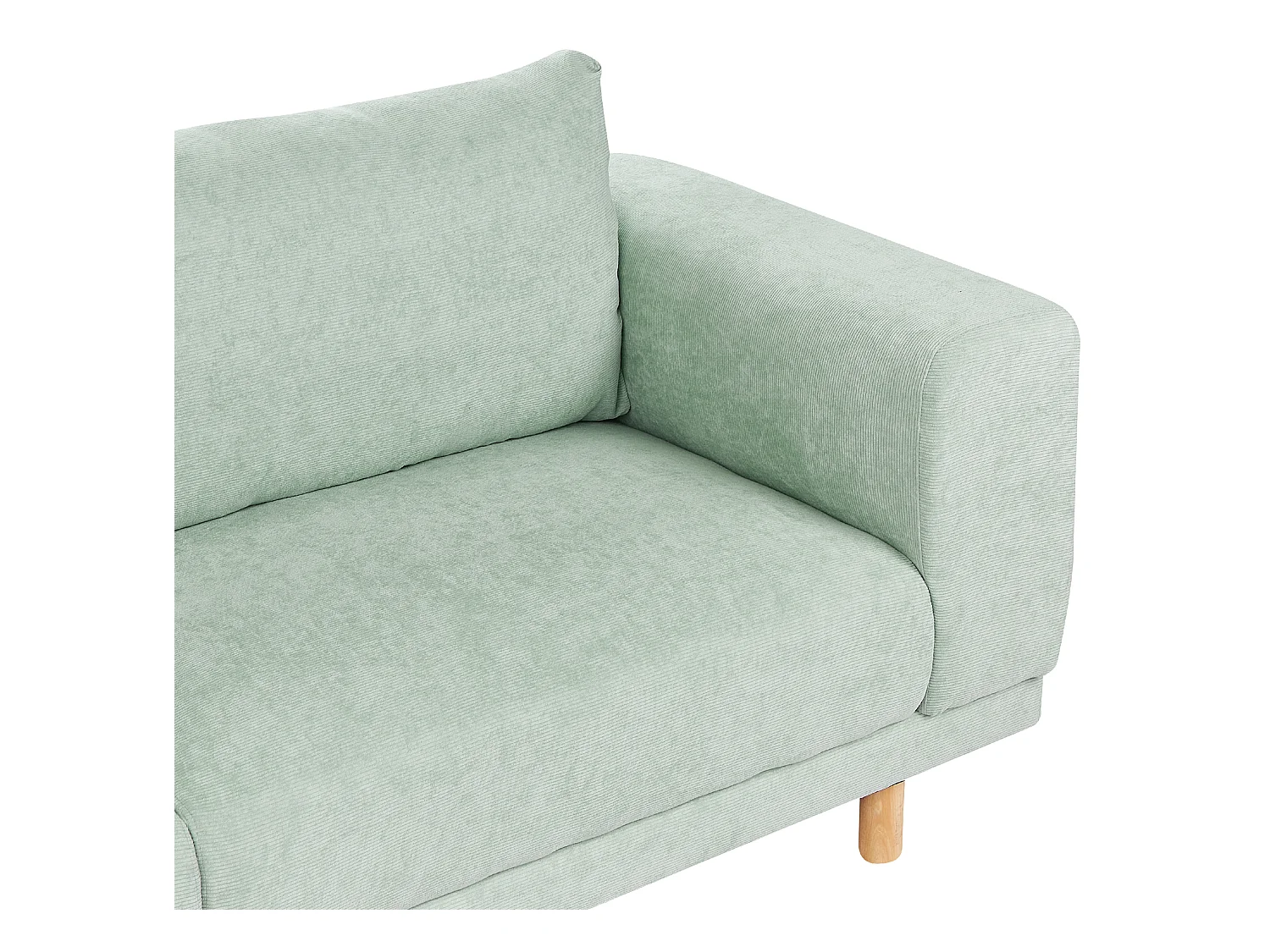 Canapé 3 places NIVALA Velours côtelé Vert menthe