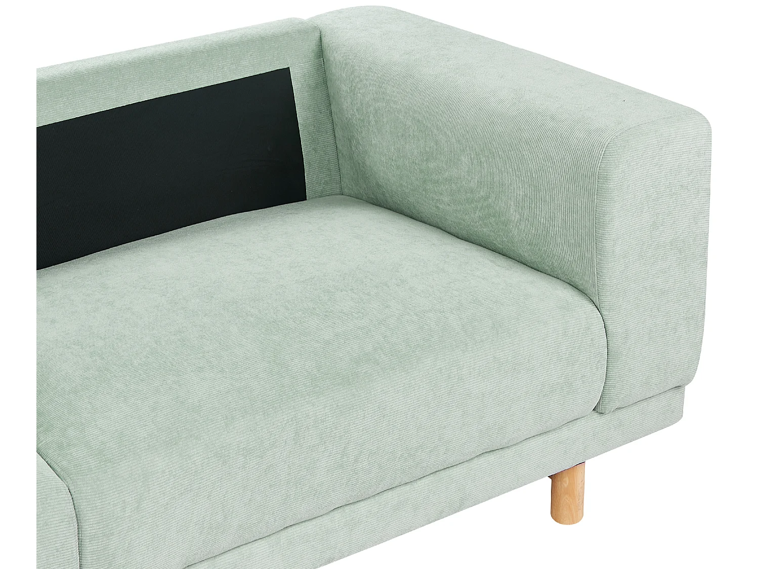 Canapé 3 places NIVALA Velours côtelé Vert menthe