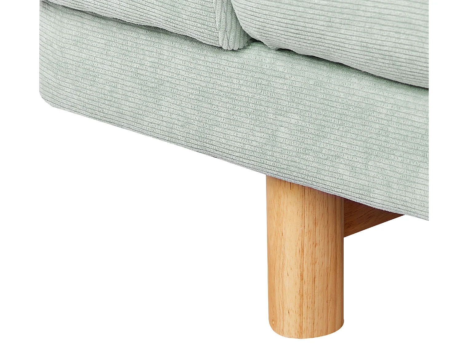 Canapé 3 places NIVALA Velours côtelé Vert menthe