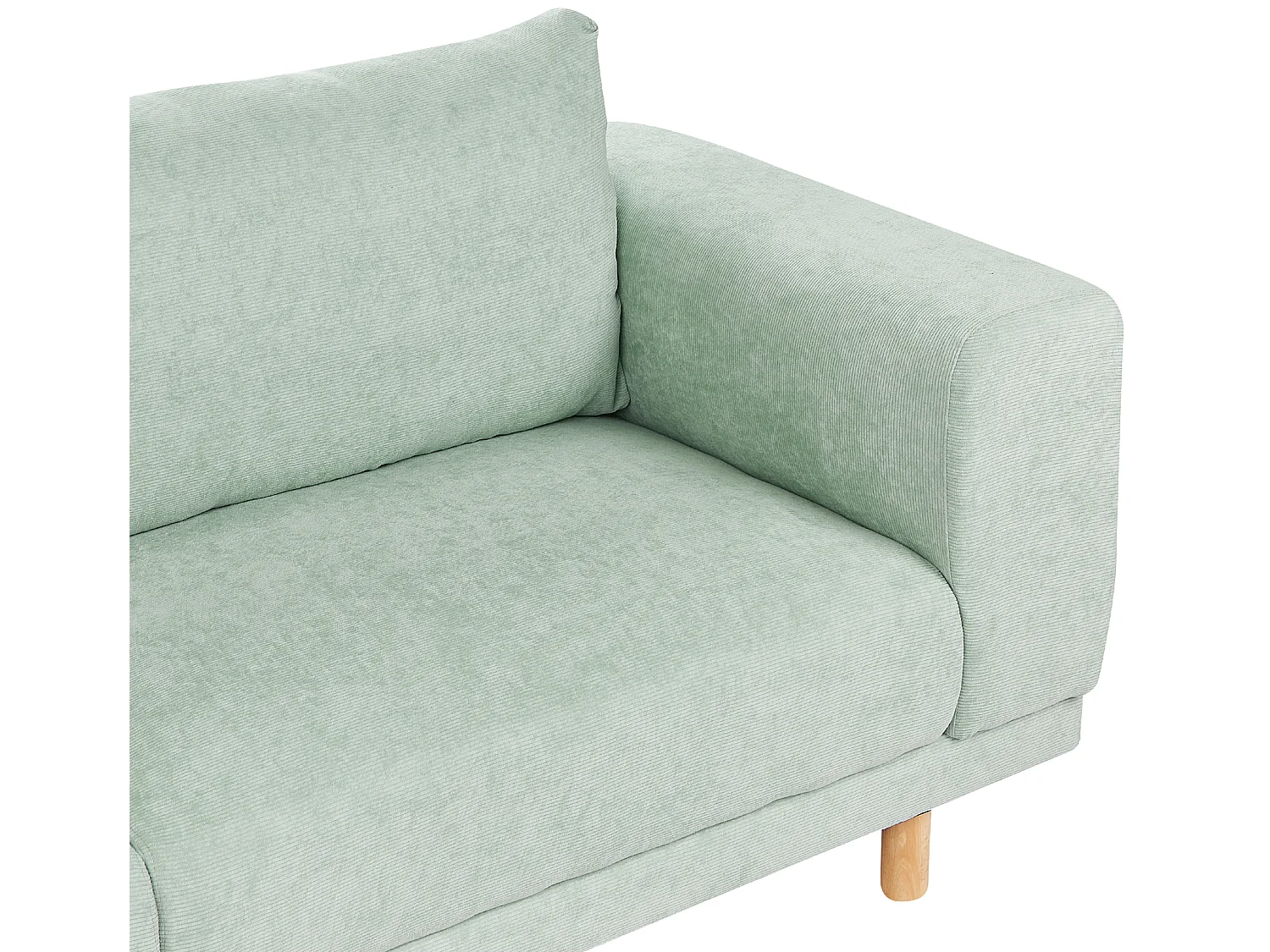 Canapé 3 places NIVALA Velours côtelé Vert menthe