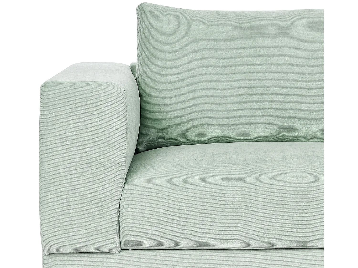 Canapé 3 places NIVALA Velours côtelé Vert menthe