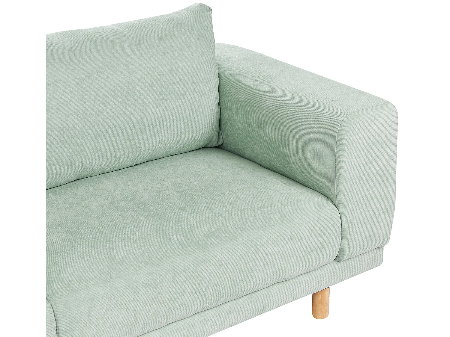 Canapé 3 places NIVALA Velours côtelé Vert menthe