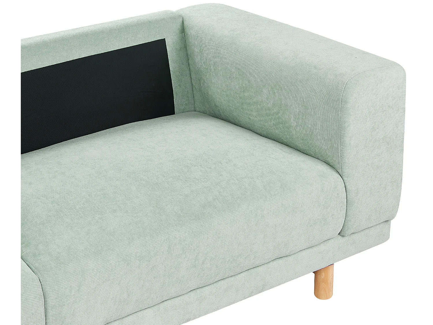 Canapé 3 places NIVALA Velours côtelé Vert menthe