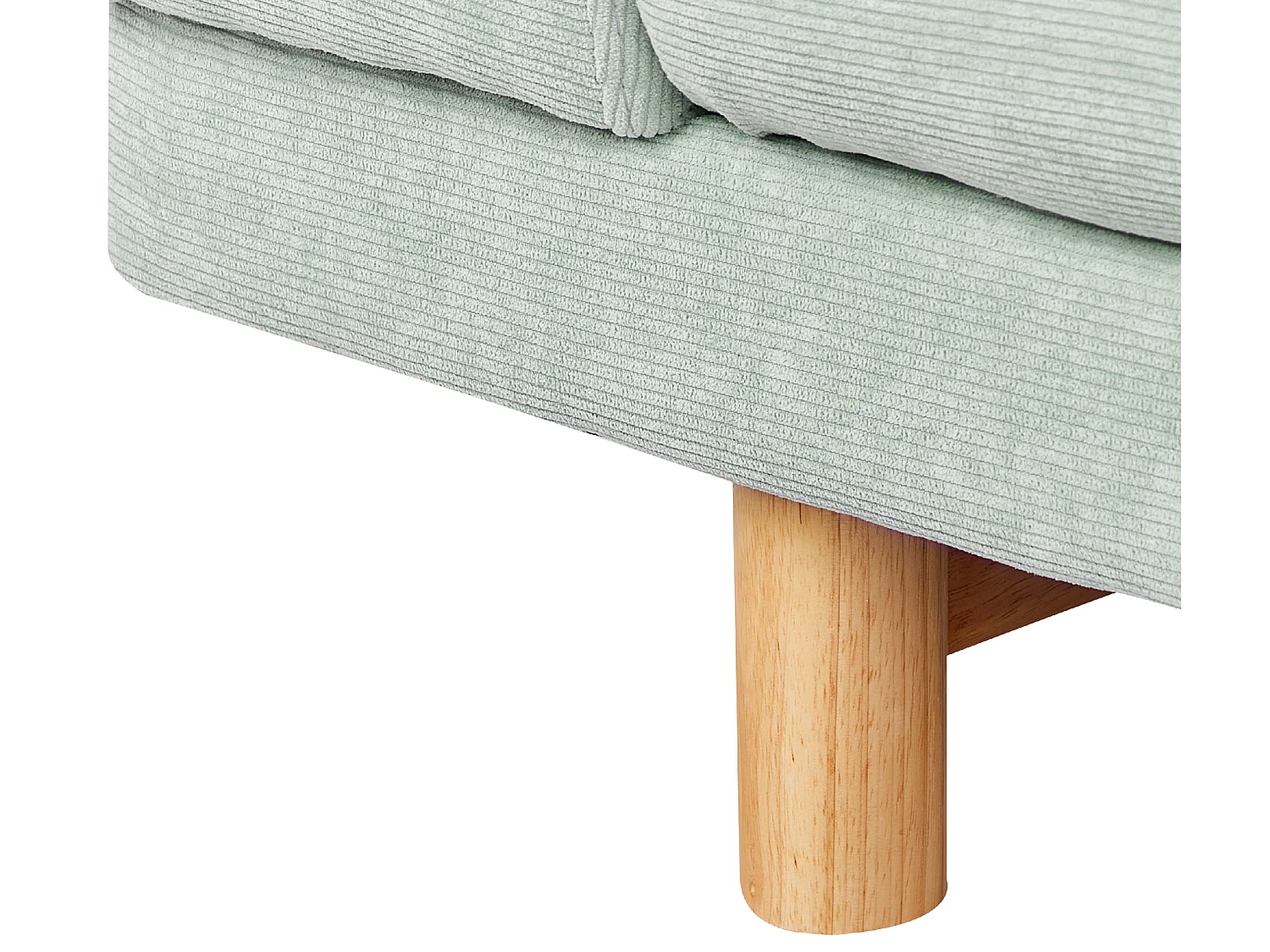 Canapé 3 places NIVALA Velours côtelé Vert menthe