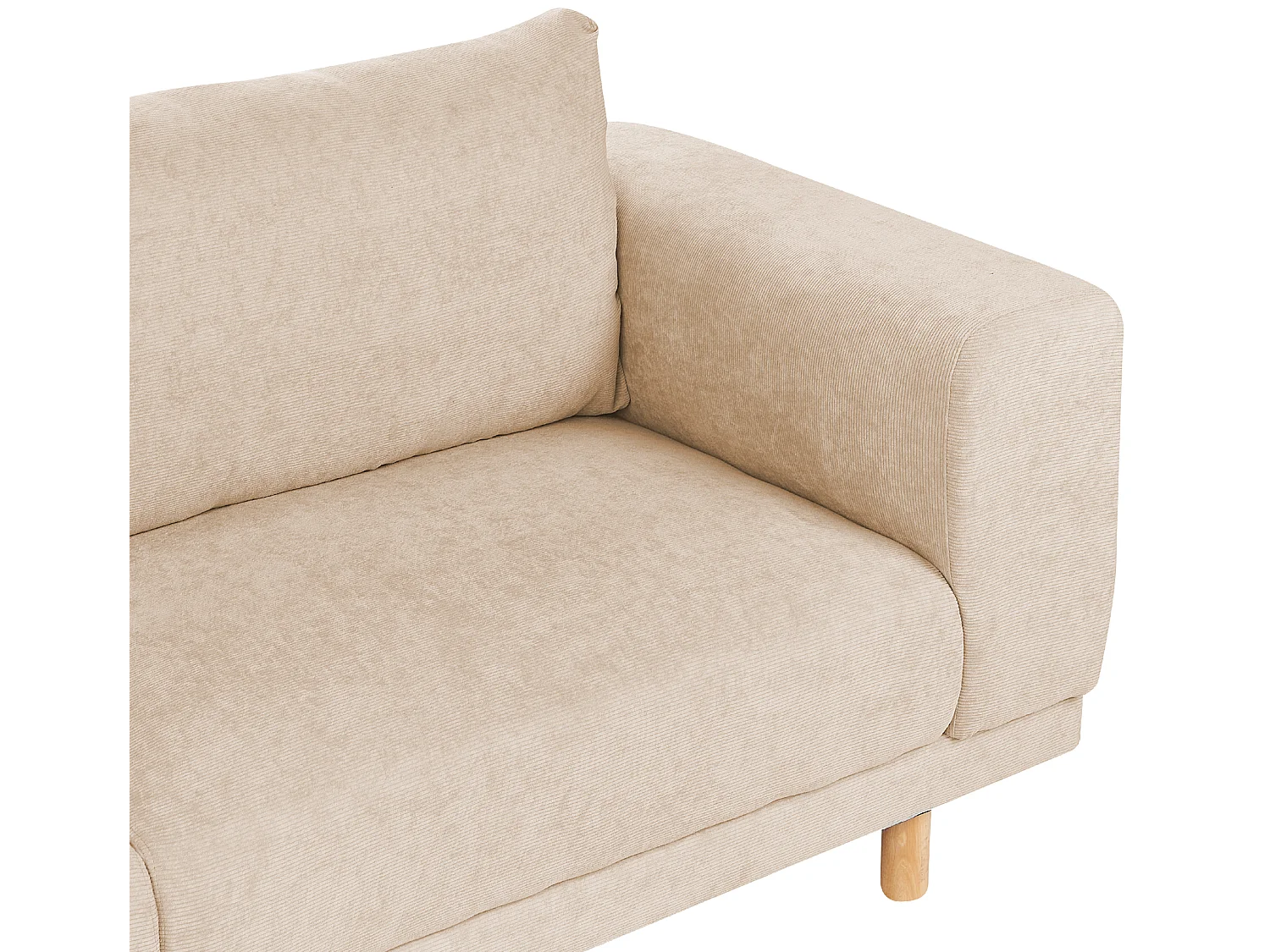 Bank NIVALA Corduroy Beige 3-zitter