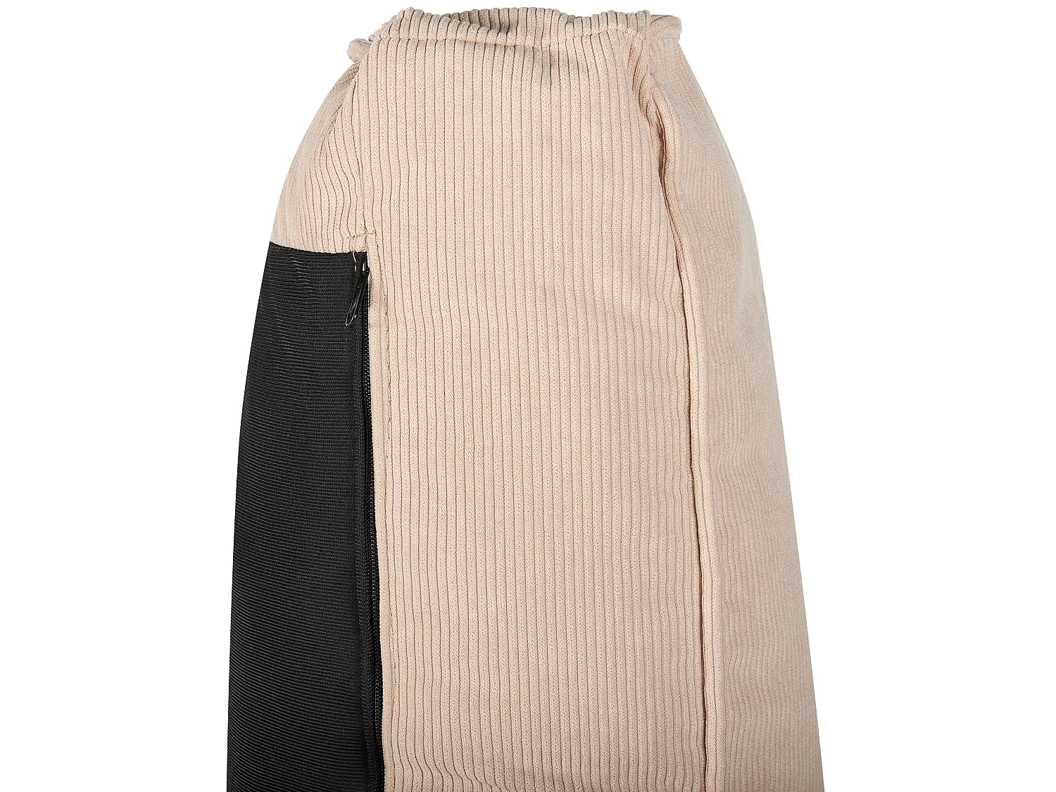 Dreisitzer Sofa beige Cord mit Kissen Armlehnen freistehend modern Falun