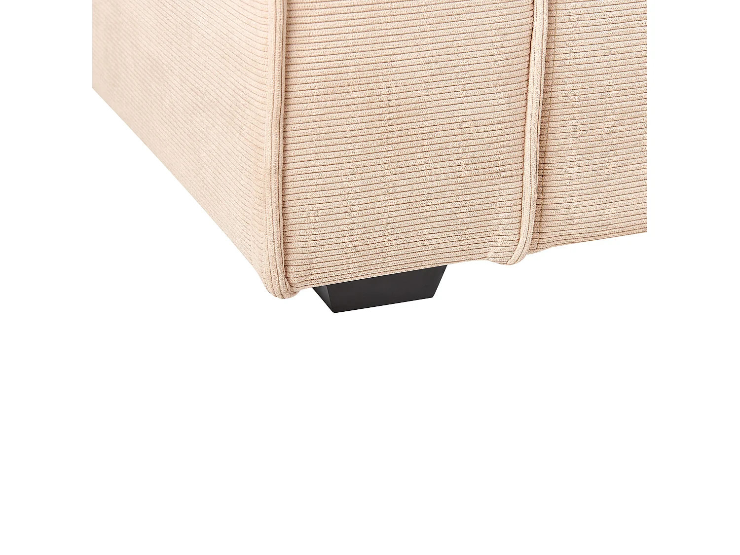 Dreisitzer Sofa beige Cord mit Kissen Armlehnen freistehend modern Falun