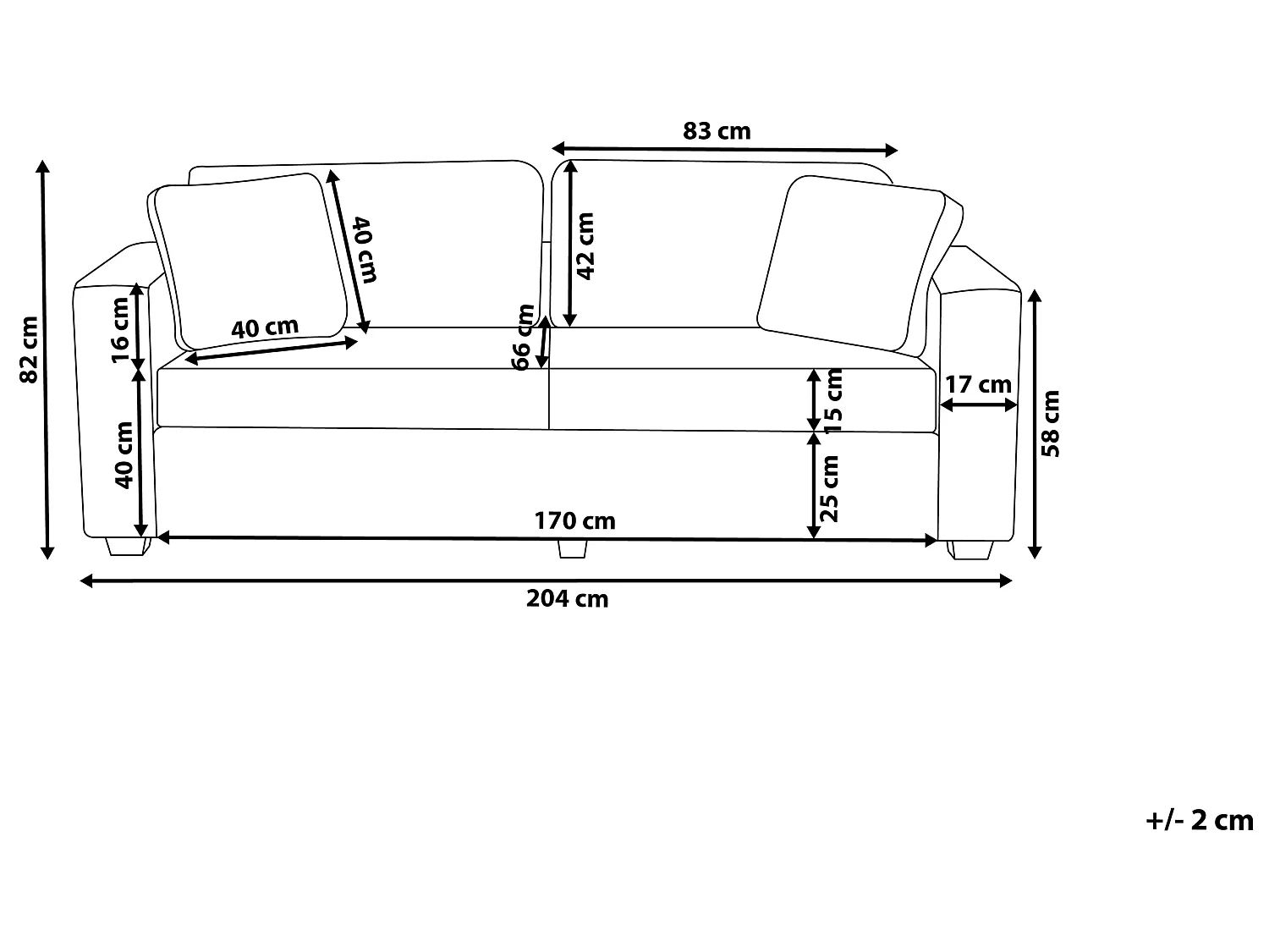 Dreisitzer Sofa beige Cord mit Kissen Armlehnen freistehend modern Falun