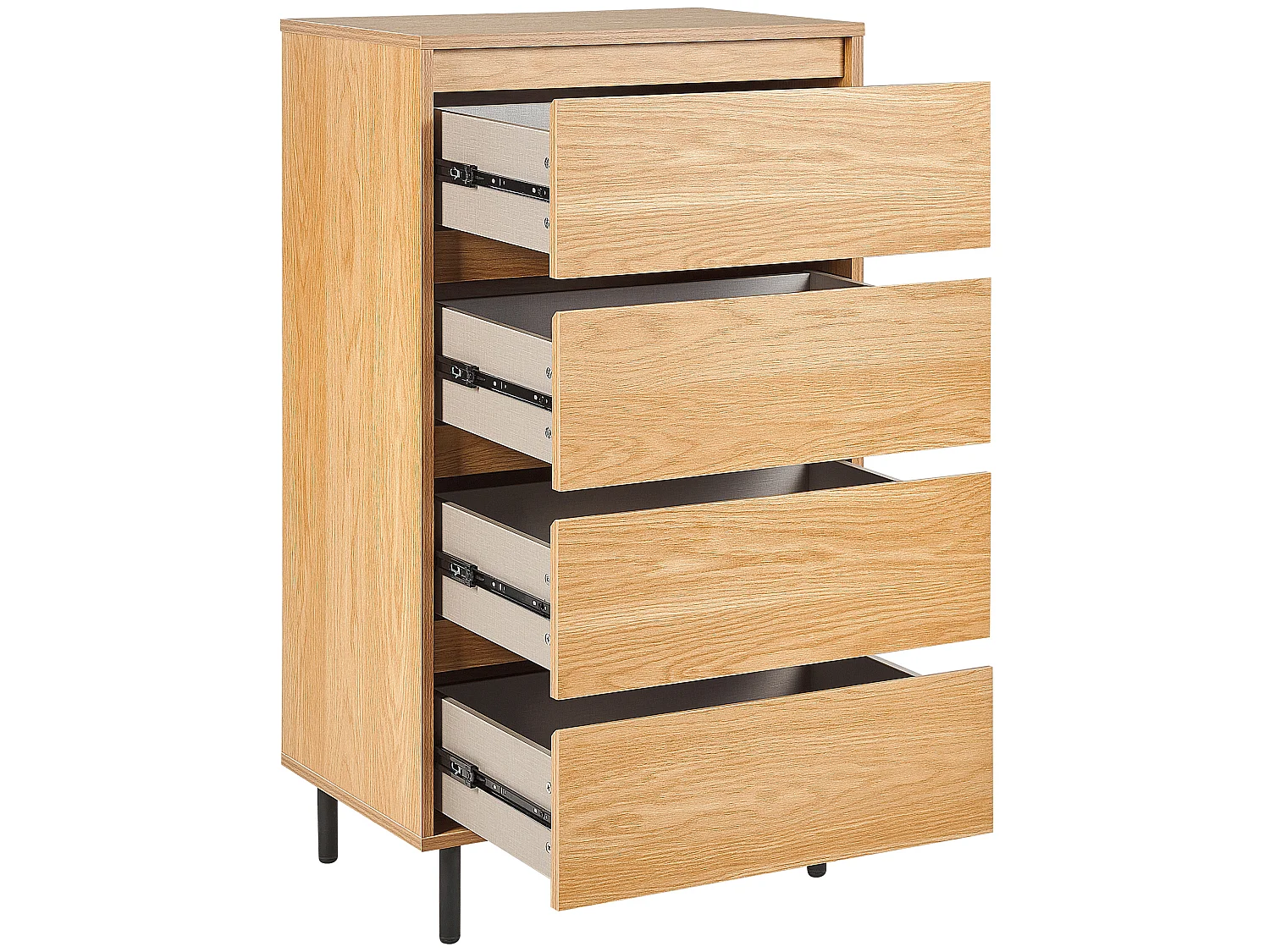 Cómoda de 4 cajones NIKEA Marrón claro