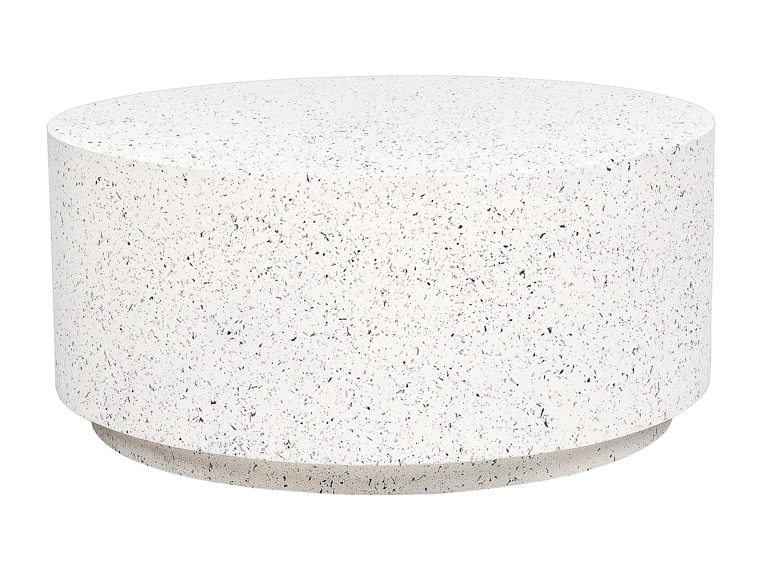 Table basse TREZZO 90 cm 90 cm Effet terrasse Terrazzo blanc