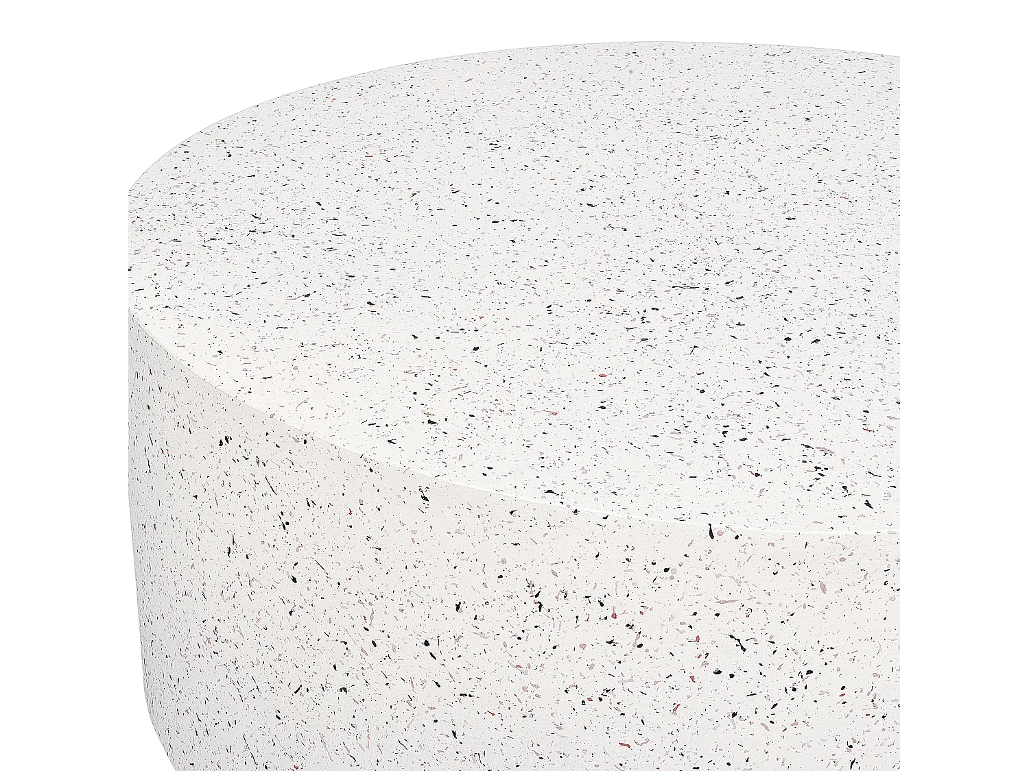 Table basse TREZZO 90 cm 90 cm Effet terrasse Terrazzo blanc