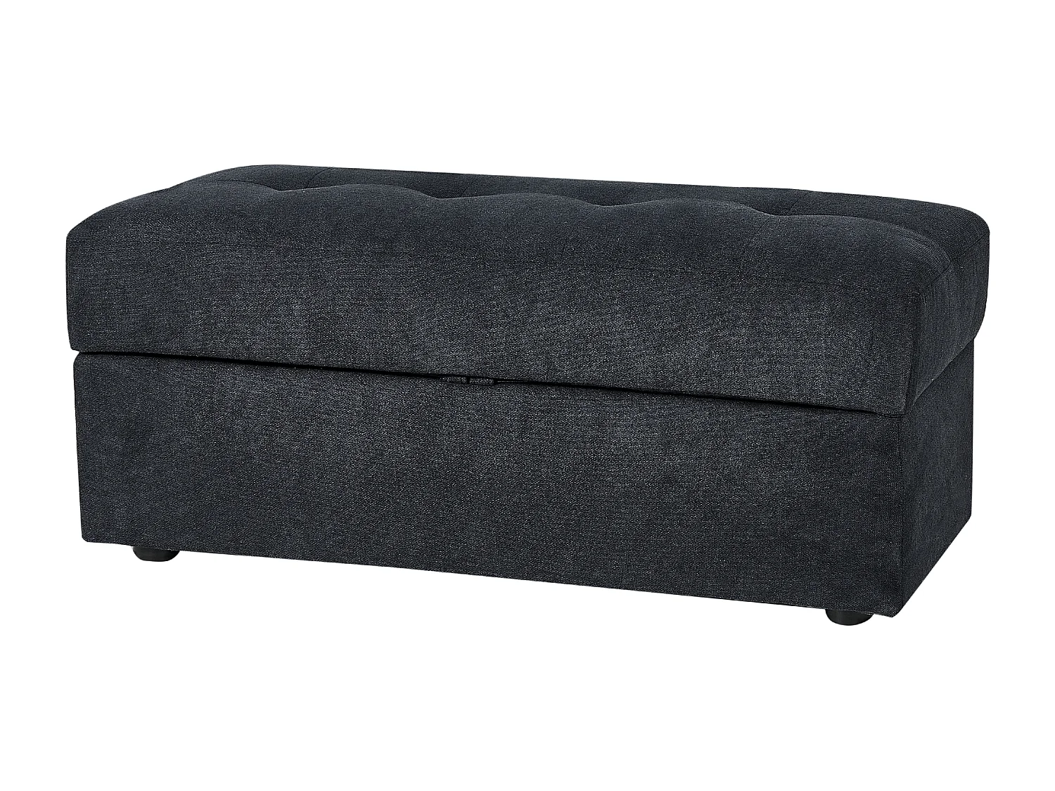 Schlafsofa FALSTER Stoff Schwarz mit Stauraum 3-Sitzer