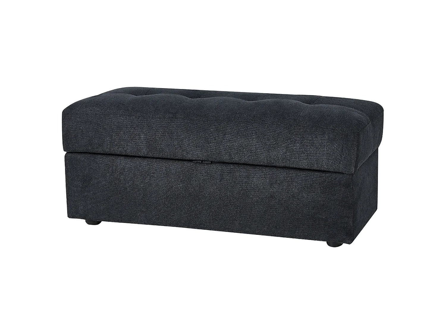Schlafsofa FALSTER Stoff Schwarz mit Stauraum 3-Sitzer