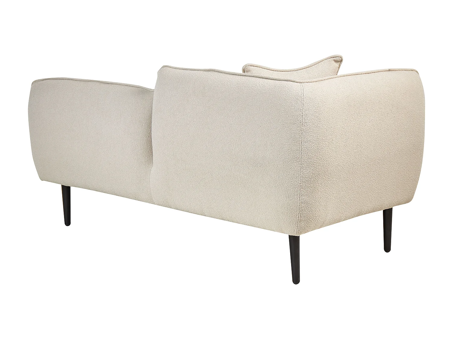 Linkszijdige chaise longue CHEVANNES Bouclé Lichtbeige