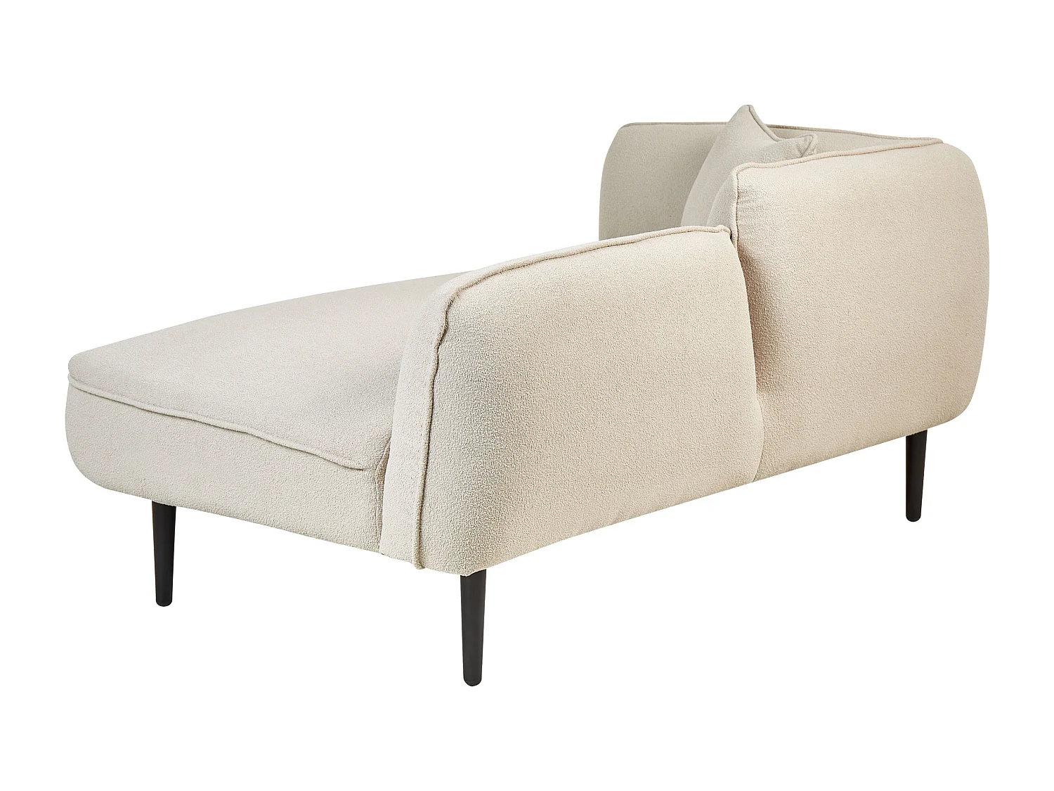Linkszijdige chaise longue CHEVANNES Bouclé Lichtbeige