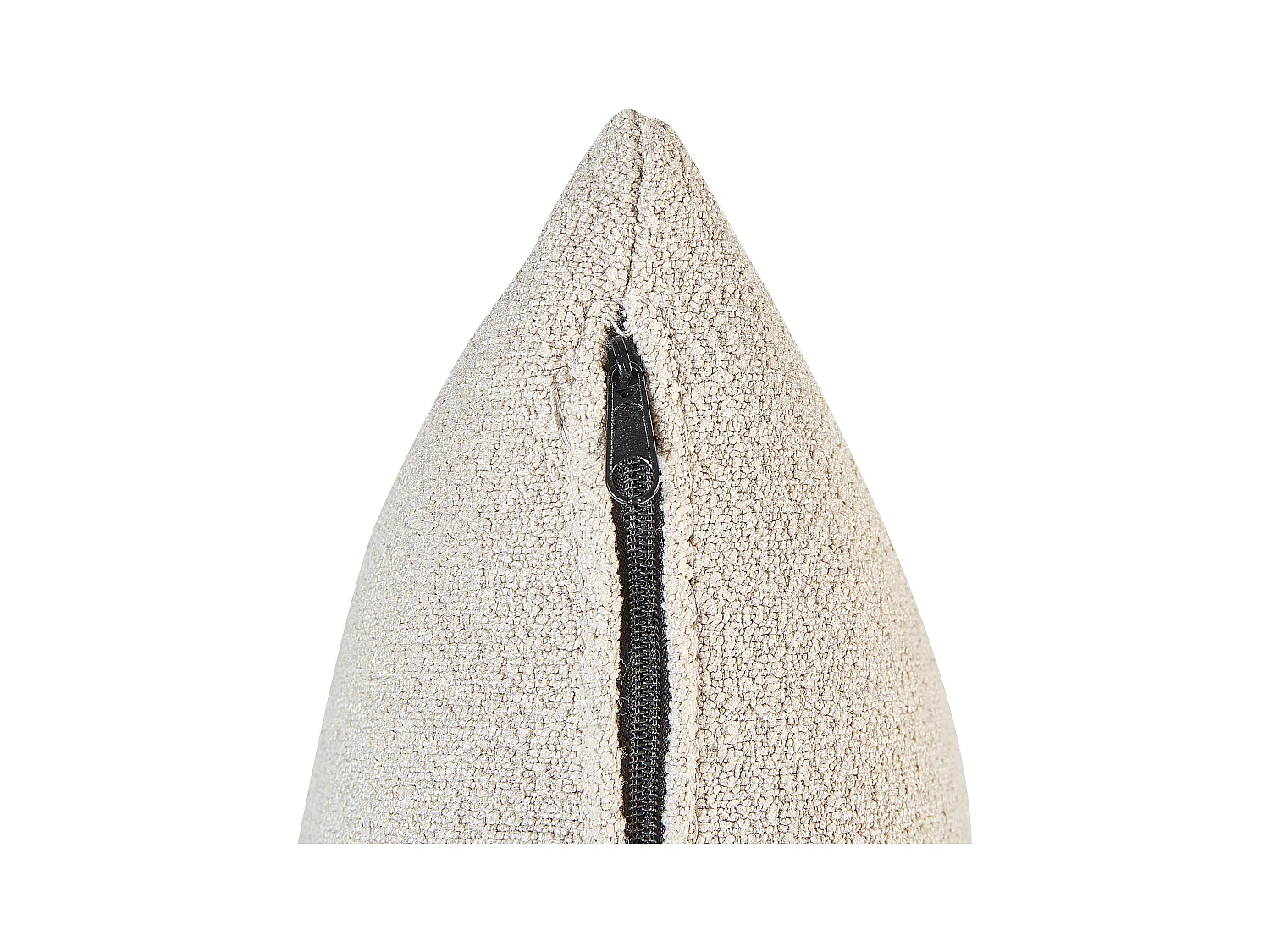 Chaise longue côté droite CHEVANNES Bouclé Beige clair