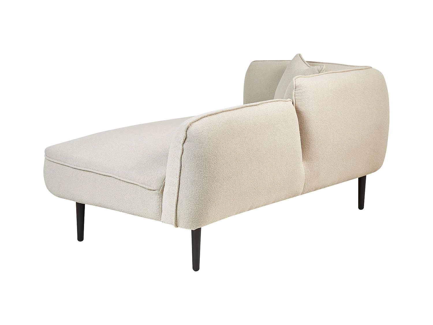 Chaise longue côté droite CHEVANNES Bouclé Beige clair