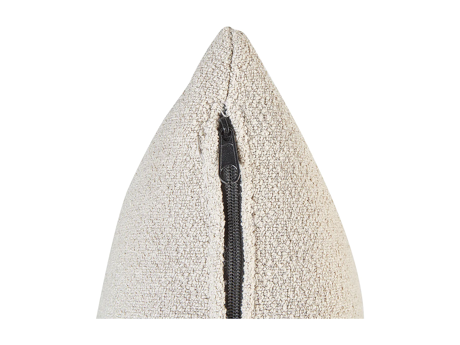 Chaise longue côté droite CHEVANNES Bouclé Beige clair