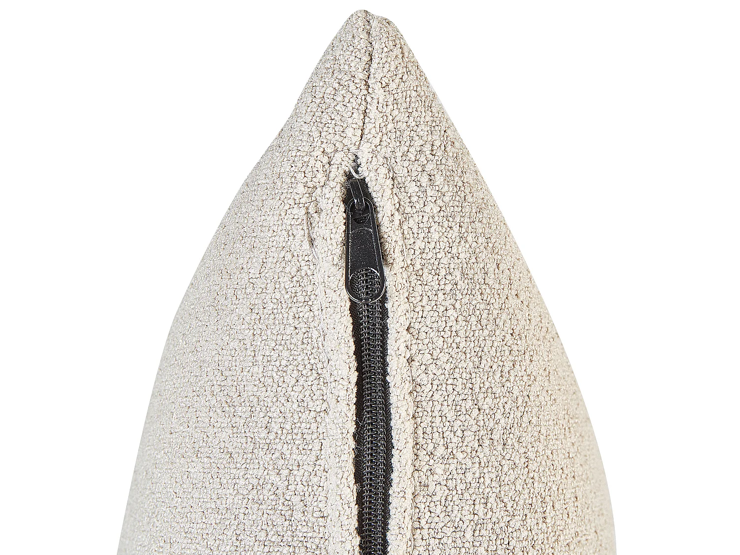 Left-Hand Chaise Longue CHEVANNES Boucle Light Beige